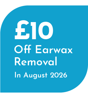 £10 off earwax removal in August 2026